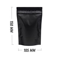 ЧЕРНЫЙ МАТОВЫЙ ДОЙ-ПАКЕТ 105х150 мм | Металлизированный с замком zip-lock D2301 - фото 7870