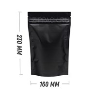 ЧЕРНЫЙ МАТОВЫЙ ДОЙ-ПАКЕТ 160х230 мм | Металлизированный с замком zip-lock D2305 - фото 7872