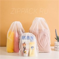 МАТОВЫЙ ПАКЕТ С ЗАВЯЗКАМИ 25х35 см | EVA 50 мкм str25/35/white - фото 8093