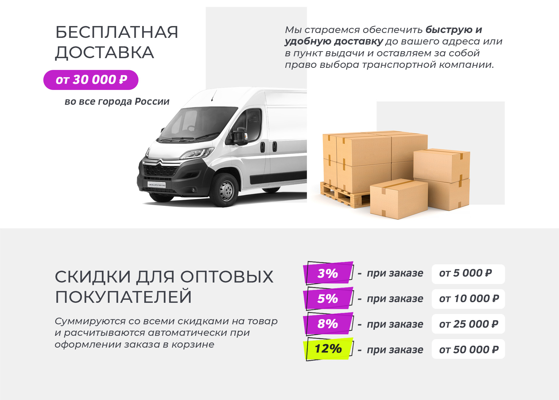 скидки и акции по доставке товаров на zippack.ru