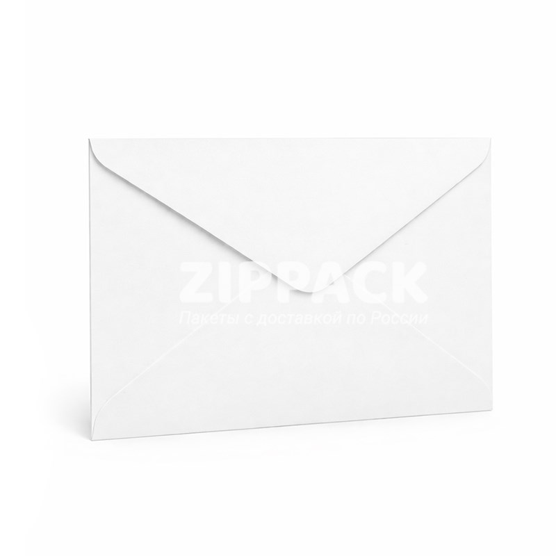 Белый конверт С6 114х162 мм | 80 гр./м2 | Треугольный клапан декстрин 101 - фото 18005