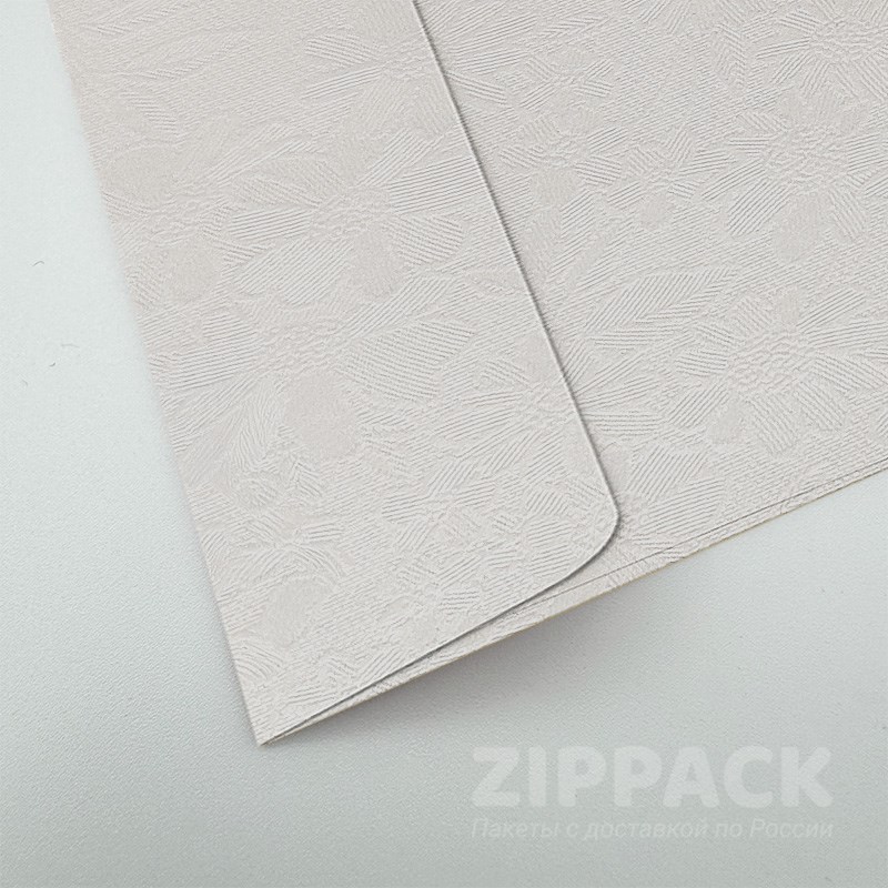 Конверт белый перламутр С6 114х162 мм | 120 г/м² | Объемный рисунок цветы FLOW-C6-28
