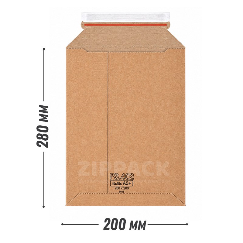 ПАКЕТ ИЗ МИКРОГОФРОКАРТОНА S5 200x280 мм | Плотность 450 гр./м² PS.402